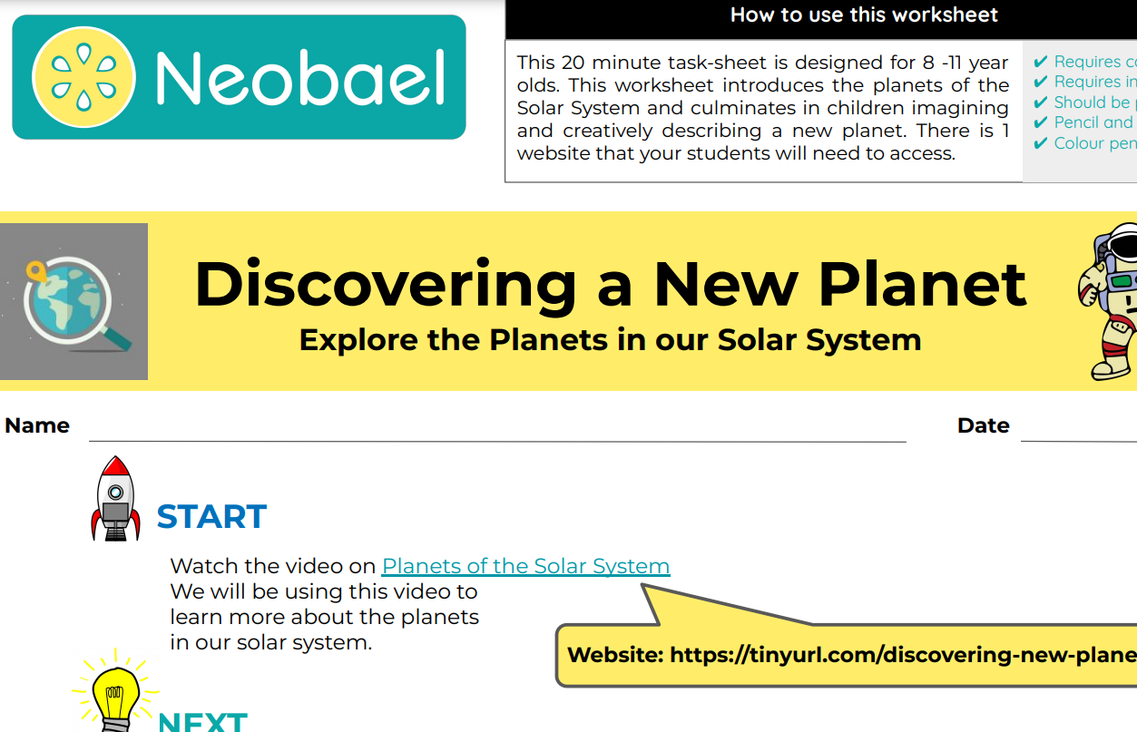 Discovering a new planet 