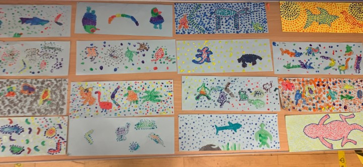 Aboriginal Australian Boomerangs, art and digeridoos. 