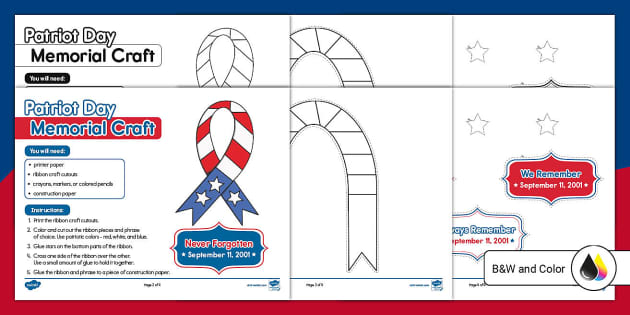 Patriot Day Memorial Ribbon Craft