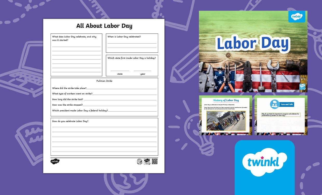 Labor Day Lesson Pack for 3rd-5th Grade