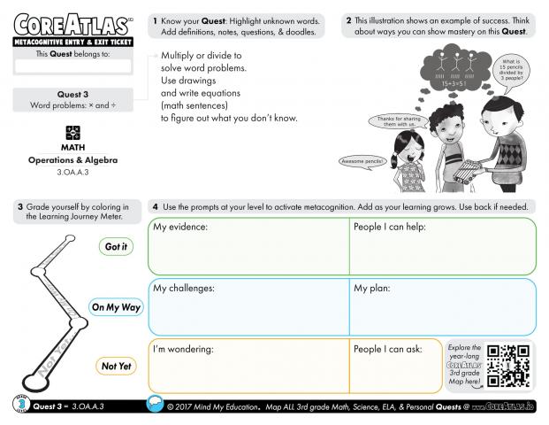 CoreAtlas Entry:Exit Ticket - Word problems × and ÷ (3rd grade)