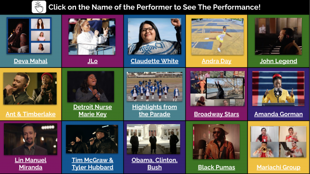 Inauguration Performances & Author's Message ***LESSON & STUDENT MATERIALS***